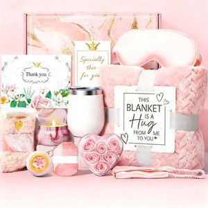 Elegant Boxed Luxury Spa Gift Set for Women - Scented Candle, <b>Bath</b> <b>Salt</b>, Eye Mask, Tumbler, Perfect for Birthday, Mother's Day, - Product Image 2