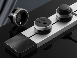 Nhôm tường theo dõi ổ cắm nhà bếp điện máy tính để bàn tường lớp theo dõi Ổ cắm điện đường sắt ổ cắm không dây có thể tháo rời ổ cắm - Product Image 4