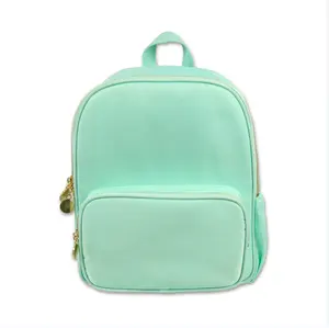 New Design Custom Logo Multi Colors Reusable Gift Large Capacity Pouch Light Green School Nylon Backbags With Zipper