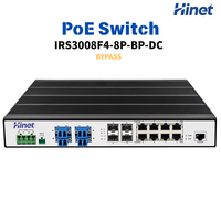 Commutateur réseau PoE industriel géré Hinet L3 avec bypass, 16 ports, 4 emplacements SFP 1 Gbit/s, capacité 24 Gbit/s, récupération rapide, pour substation électrique