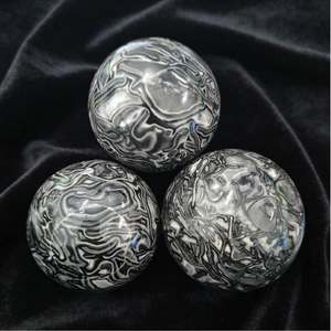 Venta al por Mayor de Esferas de Ágata Negra, Cristal Curativo Natural, Esfera de Cristal de Jaspe Picasso para Decoración del Hogar - Product Image 6