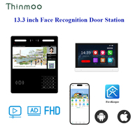 Thinmoo - Sistema de Control de Acceso a la Nube con Videoportero Android de Pantalla Táctil Ultra Grande de 13.3 Pulgadas, SIP, POE, para Edificios de Lujo
