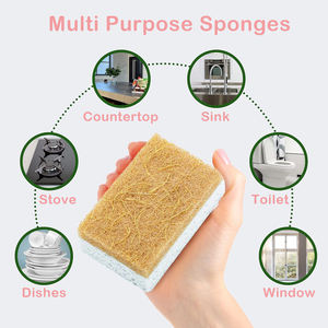 biologisch abbaubarer natürlicher Küchenschwamm kompostierbarer Zellstoff- und Kokosnuss-Reinigungsschwamm umweltfreundlicher Schwamm - Product Image 6