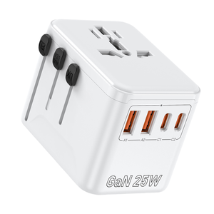 25W xách tay EU AU UK Cắm PD phổ đa cổng quốc tế USB Loại C sạc nhanh PPS gan sạc du lịch Power Adapter - Product Image 5