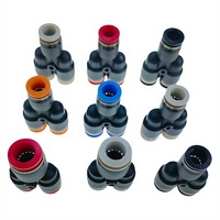 4mm/6mm/8mm/10mm/12mm/14mm/16mm 3/8, 1/8, 1/4, 1/2 pouces Pneumatic Push Fit Fittings Plastic Pneumatic Air Tube Fittings