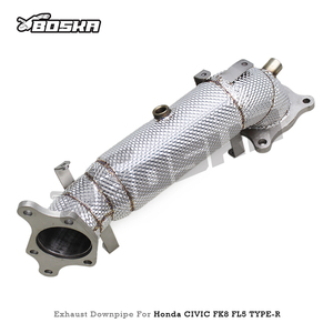Downpipe Turbo Personalizzato per <span class=keywords><strong>Honda</strong></span> CIVIC <span class=keywords><strong>Type</strong></span> <span class=keywords><strong>R</strong></span>/<span class=keywords><strong>Type</strong></span>-<span class=keywords><strong>R</strong></span> FK8 FL5 2.0T 2015-2023, Tubi di Scarico Dritti Disponibili in Stock - Product Image 3