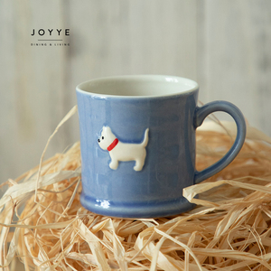 JOYYE Unique Creativity Adorable Animal Pattern Juego de tazas de café de cerámica Gato, perro y pata Diseño de impresión Taza en relieve personalizada - Product Image 1