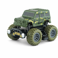 Vente en gros de mini-modèles de monster truck en plastique, jouet à friction, 4 styles, voiture de cascade à inertie pour enfants