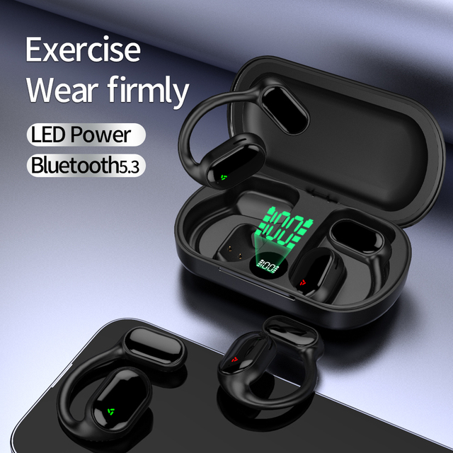 Bone Conduction Bluetooth Xg33 Earphones Earclip Wireless Waterproof Earbud Noise Mic Headphones  Earhead
