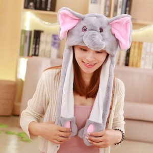 Elk Bunny Ears Hat Moving <span class=keywords><strong>Pikachu</strong></span> Rabbit Soft Jumping Up Cap Juguete divertido Niñas Animal <span class=keywords><strong>de</strong></span> dibujos animados Sombrero <span class=keywords><strong>de</strong></span> peluche Juguetes Regalo para niños adultos - Product Image 4