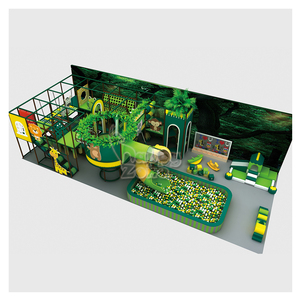 Equipo de Juegos Interior Comercial de Aventura en <span class=keywords><strong>la</strong></span> <span class=keywords><strong>Jungla</strong></span> con Tobogán, Obstáculos de Juego Suave y Piscina de Pelotas, Apto para Espacios de Actividades Infantiles - Product Image 2