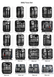 Ensemble d'outils de <span class=keywords><strong>barbecue</strong></span> longs en acier inoxydable, <span class=keywords><strong>kit</strong></span> d'accessoires pour grillades en plein air, sac de rangement, camping, pique-nique, <span class=keywords><strong>barbecue</strong></span> - Product Image 6