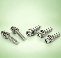 CupHead Hex Socket Combination Bolts, 304 Stainless Steel PreAssembled Screws with Flat & Spring Washer Fastening Hardware