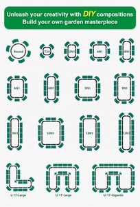 20 cm Hoher Modularer Hochbeet-Bausatz aus Verzinktem Wellblech, Pflanzkasten für Gemüse, Garten-Blumentöpfe & Pflanzgefäße - Product Image 6