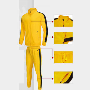 Chándal de fútbol con cremallera completa de talla europea para hombre, chándales de fútbol lisos informales de entrenamiento de invierno OEM de alta calidad, chaquetas - Product Image 3