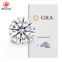 Diamantes de Moissanita Redleaf VVS1, Color Blanco D, Corte Excelente, 1CT 2CT 3CT, Corte Brillante Redondo, Diamante de Moissanita Suelto