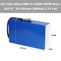 Batterie de vélo électrique 36V / 48V, 15Ah 20Ah, pour moteur de 200W-1800W, batterie de vélo électrique en PVC