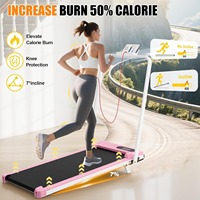 Tapis de course électrique Source Factory, appareil de marche plat, équipement de fitness silencieux compact pour usage domestique et intérieur, avec fonction de suivi, pour le marché international