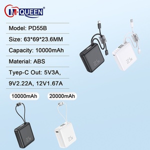 Personalized High Capacity Portable Charger PD 22.5W Power Bank 10000mah <b>Mini</b> Power Bank With Built-in <b>Cable</b> Power Bank 10000 - Product Image 2