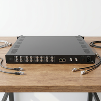 Transmodulateur DVB-C 4 canaux QAM avec multiplexeur et brouilleur pour le bord du réseau de diffusion numérique terrestre (DTV)