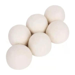 Balls Premium Organic Fabric Suavizante, Hipoalergénico, Fieltro a Mano, Reutilizable, Reduce el Tiempo de Secado | Blanco, Juego de 6 - Product Image 4