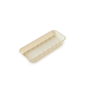 Plateau alimentaire rectangulaire compostable imprimé sur mesure, plateau à fruits jetable en amidon de maïs pour les fêtes - Product Image 1