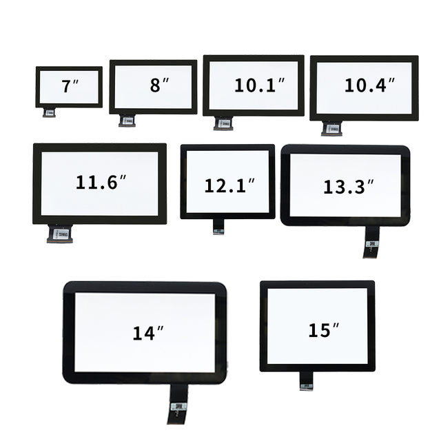 Tempered Glass 7 10.1 10.4 11.6 13.3 15.6 17 18.5 Inch Waterproof USB Capacitive Touch Screen Panel