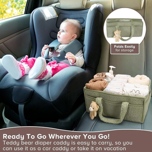 Kustom grosir mewah merasa popok bayi Caddy tas ibu Nurserys Organizer ibu tas popok Travel tas penyimpanan - Product Image 4