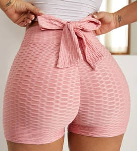 Leggings push-up extensibles, leggings de fitness à nœud, shorts de yoga pour femmes, pantalon taille haute <span class=keywords><strong>anti</strong></span>-<span class=keywords><strong>cellulite</strong></span> sans couture - Product Image 2