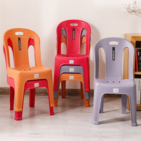Chaises de salle à manger empilables en plastique PP au design moderne Chaise empilable en plastique pour enfants Chaise de salle à manger à dossier durable et empilable