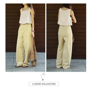 Top Corto Estivo da <span class=keywords><strong>Donna</strong></span> 2026 <span class=keywords><strong>in</strong></span> <span class=keywords><strong>Lino</strong></span>, <span class=keywords><strong>T</strong></span>-<span class=keywords><strong>shirt</strong></span> Sottile a Tinta Unita Versatile - Product Image 5