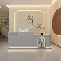 Comptoir de réception moderne et minimaliste avec rangement pour espaces commerciaux - Magasins, Salons, Entreprises, Comptoir de caisse