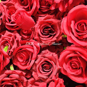 Muro de Flores Personalizable, Rollo de Tela Roja para Decoración de Bodas, Fondo de Flores Artificiales de Seda - Product Image 5