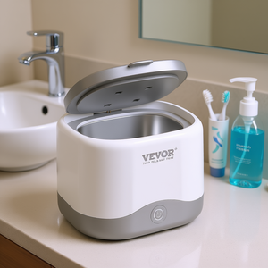 Nettoyeur à ultrasons Vevor 200 ml en acier inoxydable pour prothèses dentaires, protège-dents, appareils orthodontiques, usage domestique - Product Image 2