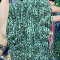 Perles rondes en pierre de turquoise naturelle à facettes minuscules de 2mm 3mm 4mm pour la fabrication de bijoux (AB2140)