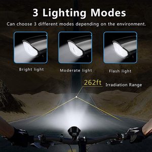 Luce Anteriore LED Impermeabile <span class=keywords><strong>per</strong></span> Bicicletta con Clacson USB, Faro <span class=keywords><strong>per</strong></span> <span class=keywords><strong>Mountain</strong></span> <span class=keywords><strong>Bike</strong></span> <span class=keywords><strong>per</strong></span> Guida Notturna con Allarme Sonoro - Product Image 2