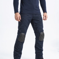 Pantalon cargo robuste sur mesure pour homme, grande taille, taille mi-haute, multi-poches, avec genouillères brodées, tricoté, décontracté