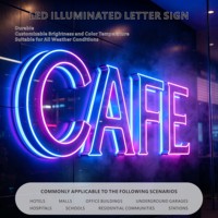 Lettres en acrylique personnalisées avec éclairage LED frontal, lettres lumineuses 3D pour les entreprises, les magasins et les hôpitaux