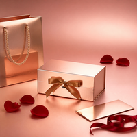 Boîte cadeau pour bijoux pour la Saint-Valentin, boîte d'emballage rigide pliable magnétique personnalisée en une seule pièce, vente en gros