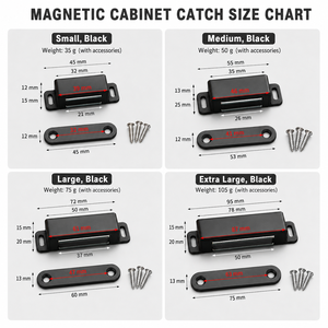 Stainless Steel Magnetic Cabinet Catch with Strike Plate Strong Hold Latch for Kitchen Cupboard Wardrobe Furniture - Product Image 4
