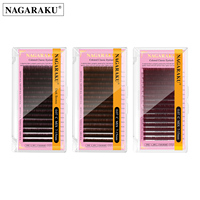 Extensions de cils classiques marron NAGARAKU, outils de maquillage