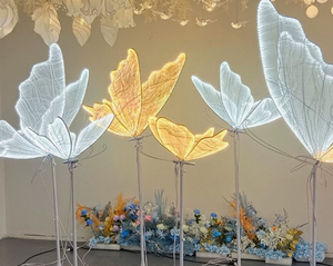 ขาตั้งทางเดินรูปผีเสื้อ DAMAI สำหรับตกแต่งงานแต่งงาน พร้อมไฟ LED สำหรับตกแต่งทางเดินในโรงแรม - Product Image 2