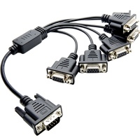 Cable de puerto serie DB9 macho personalizado de fábrica para equipos de control industrial con revestimiento de PVC y conductor de cobre estañado