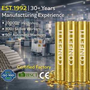 Benutzerdefiniertes Logo Gold-Konfetti-Popper 30+ Jahre Zertifizierte Fabrik OEM/ODM Konfetti-Kanonen für Hochzeit Geburtstag Feier - Product Image 1