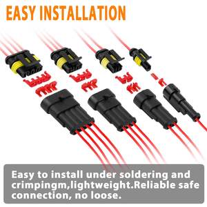 防水型 オス・メス 1.5 <span class=keywords><strong>Tyco</strong></span> <span class=keywords><strong>Amp</strong></span> <span class=keywords><strong>2</strong></span>ピン 自動車用電源コネクタ PA66素材 TZ-AC-1.5シリーズ - Product Image 4