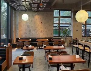 Bộ bàn ghế nhà hàng phong cách hiện đại, chất liệu gỗ, dùng cho nhà hàng pizza, nướng thịt. - Product Image 3