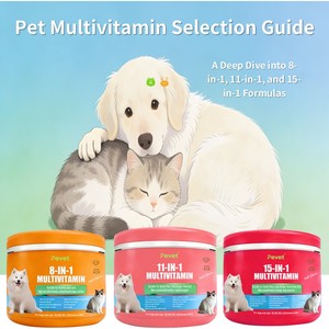 วิตามินรวมสำหรับสุนัขและแมว 8 in 1 แบบเคี้ยวชนิดนิ่ม สำหรับสุขภาพข้อต่อ หัวใจ ระบบย่อยอาหาร เสริมภูมิคุ้มกัน ปราศจากธัญพืช <span class=keywords><strong>บำรุง</strong></span>สุขภาพสัตว์เลี้ยง (Private Label) - Product Image 2