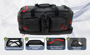 Bolsa de Viaje Deportiva de Poliéster Resistente y Portátil de Fábrica OEM, con Compartimento para Zapatos, Impermeable, Capacidad de 30-40L, Unisex, para Gimnasio y Fitness - Product Image 4