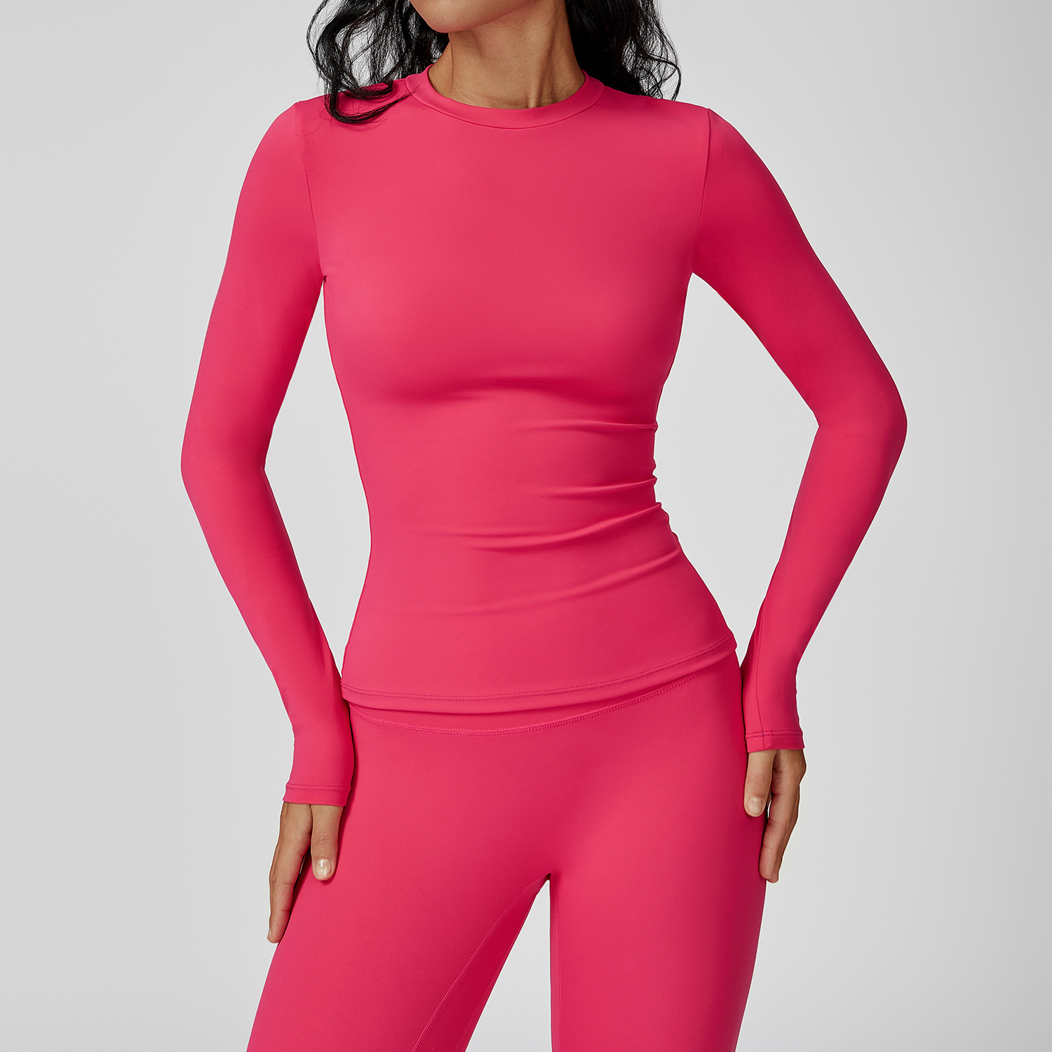 Long sleeve top - Peony Red
