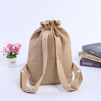Cobest Offre Spéciale Logo personnalisé imprimé écologique naturel petite pochette lin mousseline Jute toile de jute cordon sac cadeau